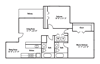 The Nevada floor plan 2 Bedroom 2 bath 923 sq. ft.